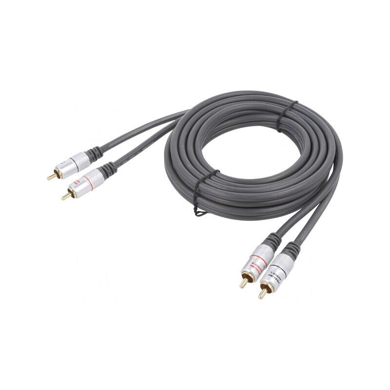 Cablu RCA 3m Negru x2 | Electronic-mag.ro | Componente Electronice
