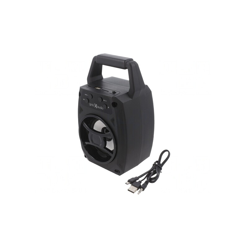 Difuzor Portabil Negru 3.5mm MicroSD USB 10m 4h | Electronic-mag.ro | Componente Electronice