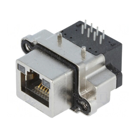 Soclu RJ45 IP68 pentru panou 90° | Electronic-mag.ro | Componente Electronice