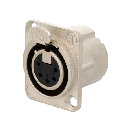 Soclu XLR mamă 5 pini montare panou NC5FD-LX | Electronic-mag.ro | Componente Electronice