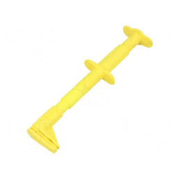 Clips de măsurare crocodil galben 4mm 5A 1kVDC | Electronic-mag.ro | Componente Electronice