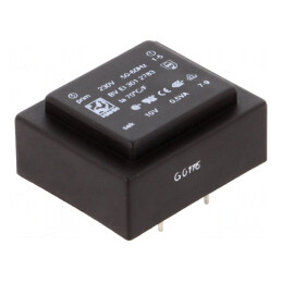 Transformator încapsulat 0,5VA 230VAC 10V 50mA PCB | Electronic-mag.ro | Componente Electronice
