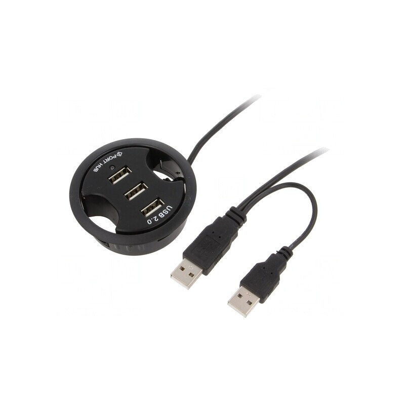 Hub USB negru 3 porturi USB 2.0 480Mbps | Electronic-mag.ro | Componente Electronice Hub USB negru 3 porturi USB 2.0 480Mbps | Electronic-mag.ro | Componente Electronice