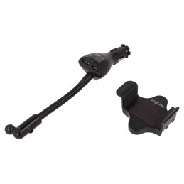 Suport auto USB dublu 5V/3.1A negru | Electronic-mag.ro | Componente Electronice