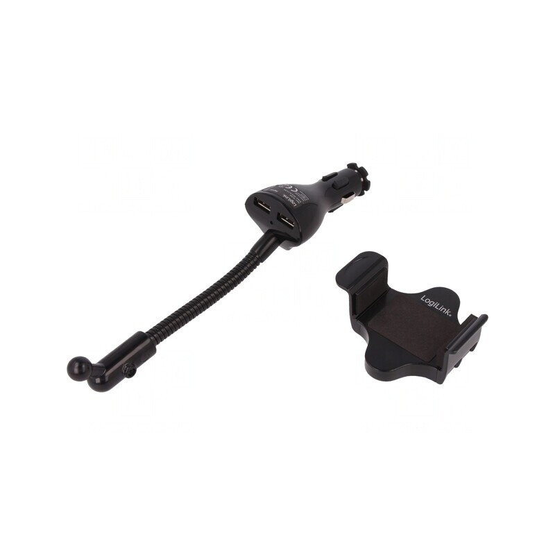 Suport auto USB dublu 5V/3.1A negru | Electronic-mag.ro | Componente Electronice