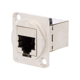 Adaptor FT Cat 6a Ecranat Metal 8p8c 19x24mm | Electronic-mag.ro | Componente Electronice