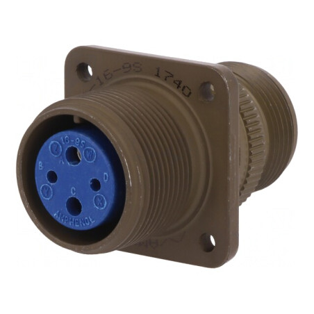 Conector Circular Aluminiu 16 97 Oliv | Electronic-mag.ro | Componente Electronice
