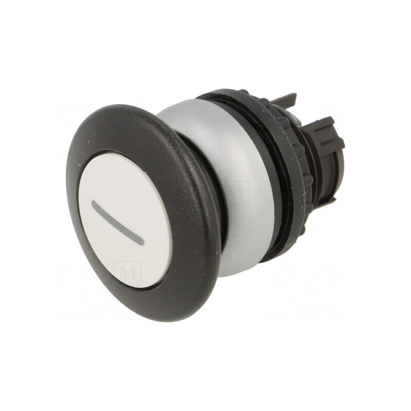 Comutator Apăsare 22mm Alb Stabil 1 Poz. | Electronic-mag.ro | Componente Electronice