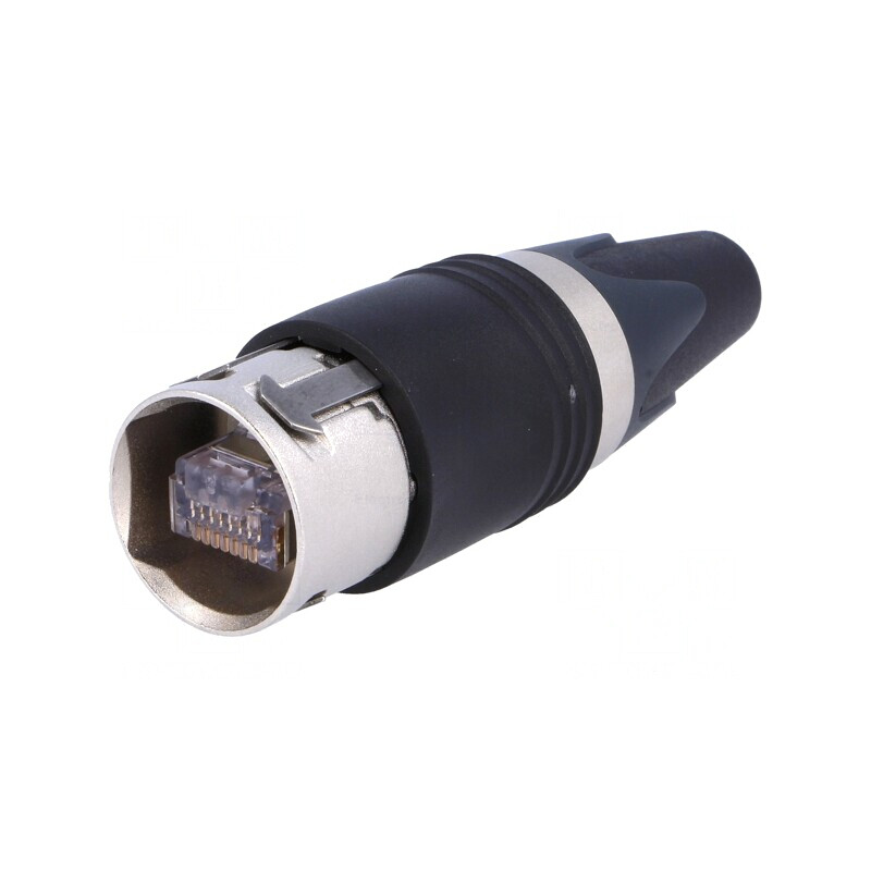 Mufă RJ45 Cat6 Ecranat Aurit 8p8c 5,5-6,5mm | Electronic-mag.ro | Componente Electronice