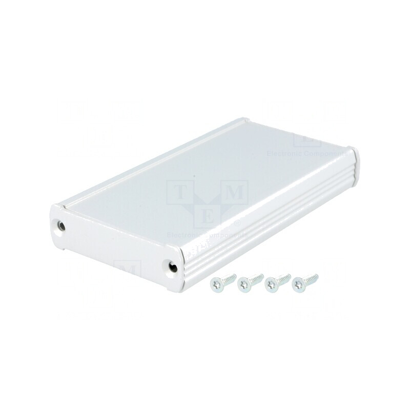 Carcasă aluminiu gri TUF 55x100x16mm | Electronic-mag.ro | Componente Electronice
