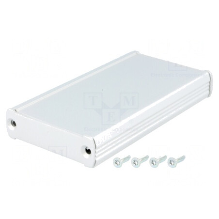 Carcasă aluminiu gri TUF 55x100x16mm | Electronic-mag.ro | Componente Electronice