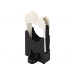 Clemă montată cu șurub Ø19,1mm poliamidă neagră 30mm | Electronic-mag.ro | Componente Electronice