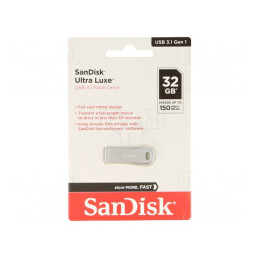 Stick USB 3.2 32GB Ultra Luxe Argintiu | Electronic-mag.ro | Componente Electronice