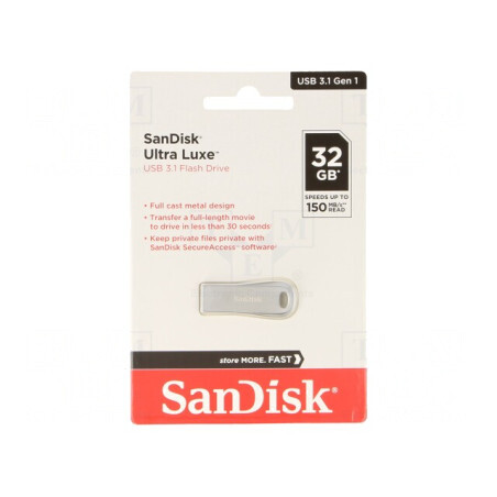 Stick USB 3.2 32GB Ultra Luxe Argintiu | Electronic-mag.ro | Componente Electronice