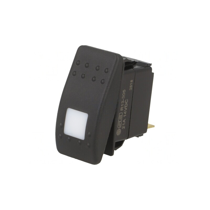 Comutator Rocker SPST OFF-ON 20A 14V Negru cu LED IP56 | Electronic-mag.ro | Componente Electronice