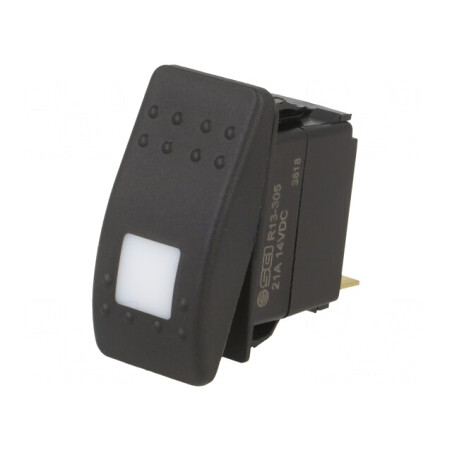 Comutator Rocker SPST OFF-ON 20A 14V Negru cu LED IP56 | Electronic-mag.ro | Componente Electronice