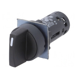 Comutator Rotativ 22mm 3NO x2 Negru | Electronic-mag.ro | Componente Electronice