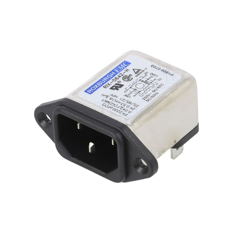 Conector Alimentare AC Soclu Tată 6A 250V IEC 60320 RIX0642H | Electronic-mag.ro | Componente Electronice Conector Alimentare AC Soclu Tată 6A 250V IEC 60320 RIX0642H | Electronic-mag.ro | Componente Electronice