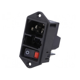 Conector Alimentare AC 10A 250VAC IEC 60320 | Electronic-mag.ro | Componente Electronice