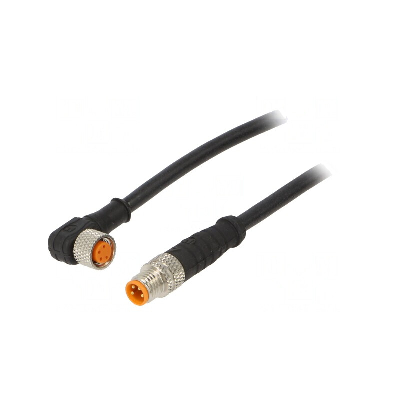 Cablu de Conectare M8 4 PIN 0.6m 50VAC 4A PUR | Electronic-mag.ro | Componente Electronice