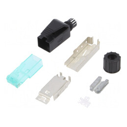 Mufă RJ45 Cat 6a Ecranată 8p8c 28-24AWG | Electronic-mag.ro | Componente Electronice