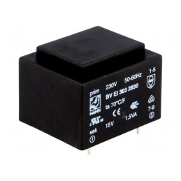 Transformator încapsulat 1,5VA 230V 15V 100mA PCB | Electronic-mag.ro | Componente Electronice