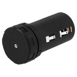 Suport Baterie R14 cu Urechi pentru Lipire - Negru | Electronic-mag.ro | Componente Electronice