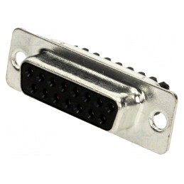 D-Sub 15 Pin Mufă Mamă pe Cablu cu Șurub 7.5A | Electronic-mag.ro | Componente Electronice
