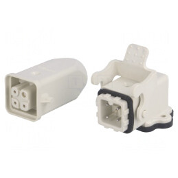 Conector HDC Tată-Mamă 4+3 Pin M20 3A | Electronic-mag.ro | Componente Electronice