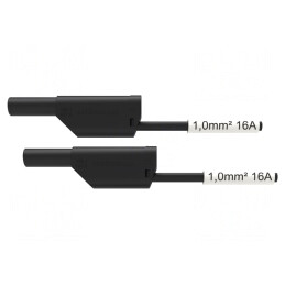 Cablu de măsurare 16A mufă banană 4 mm dual | Electronic-mag.ro | Componente Electronice