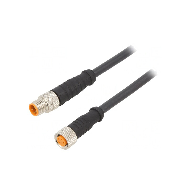 Cablu Conectare M8 PIN 4 0,6m PVC 50VAC 4A | Electronic-mag.ro | Componente Electronice