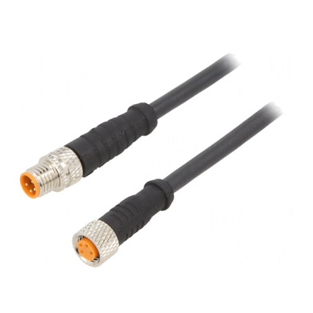 Cablu Conectare M8 PIN 4 0,6m PVC 50VAC 4A | Electronic-mag.ro | Componente Electronice