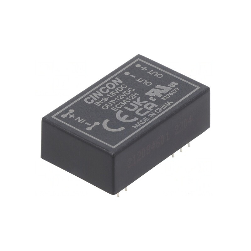 Convertor DC/DC 3W 9-18V la 12V 250mA DIP24 | Electronic-mag.ro | Componente Electronice