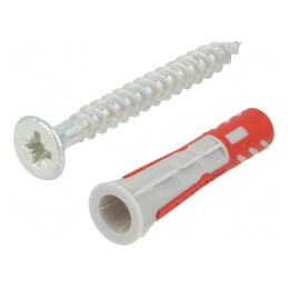 Plastic Anchor with Screw 6x30mm 50pcs | Electronic-mag.ro | Componente Electronice
