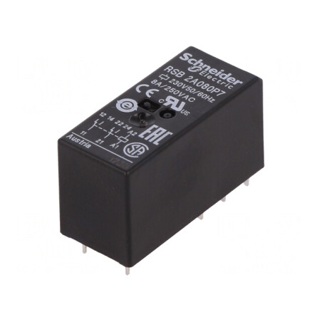 Releu Electromagnetic DPDT 230VAC 8A/250VAC cu Soclu | Electronic-mag.ro | Componente Electronice