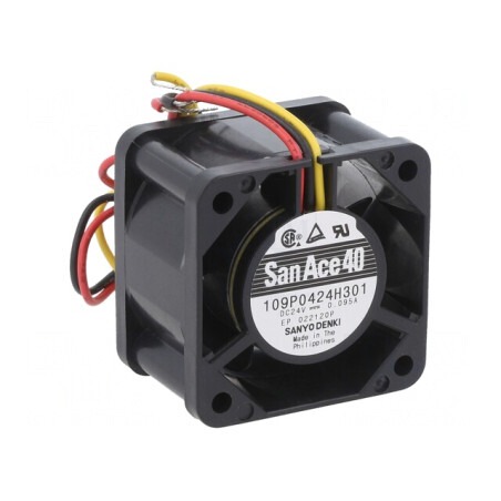 Ventilator axial 24V DC 40x40x28mm 19,2m3/h 37dBA cu bilă | Electronic-mag.ro | Componente Electronice