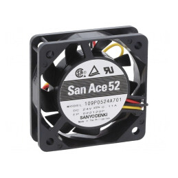 Ventilator DC Axial 24V 52x52x15mm | Electronic-mag.ro | Componente Electronice