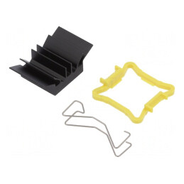 Radiator Extrudat cu Aripioare BGA Negru 17x17mm | Electronic-mag.ro | Componente Electronice