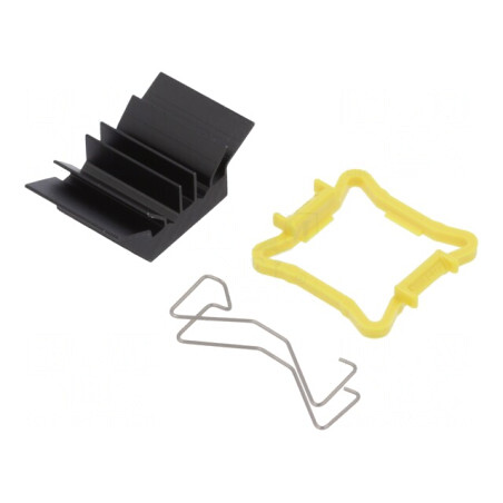 Radiator Extrudat cu Aripioare BGA Negru 17x17mm | Electronic-mag.ro | Componente Electronice