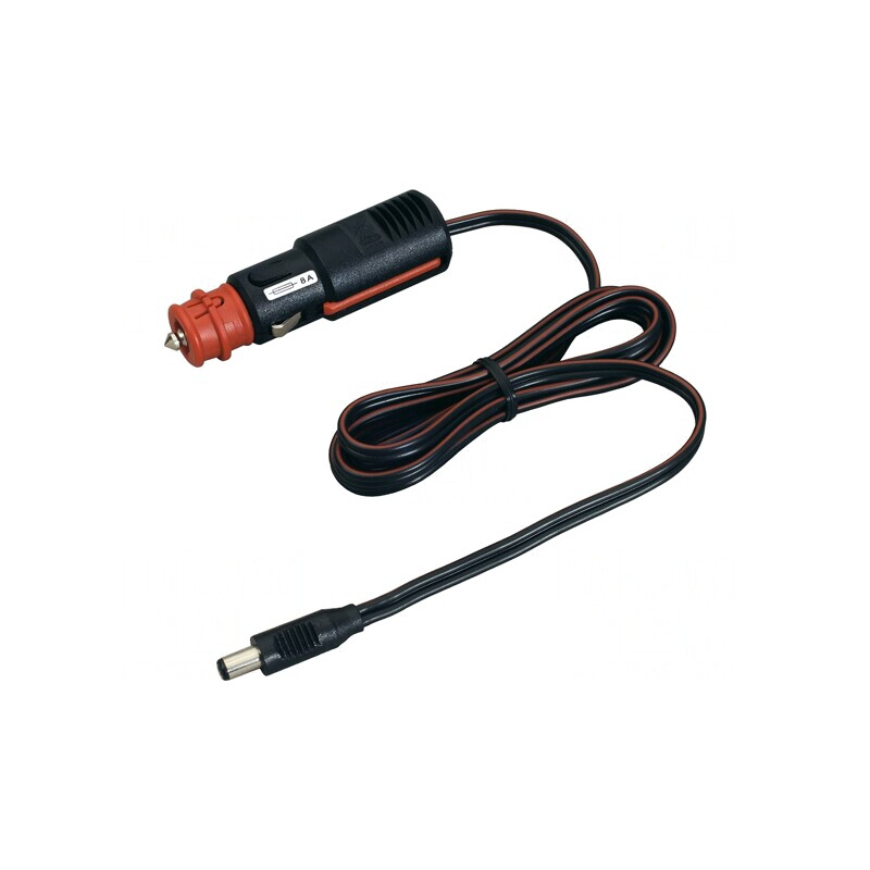 Alimentator auto/priză DC 5,5/2,5 8A negru 2m | Electronic-mag.ro | Componente Electronice