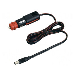 Alimentator auto/priză DC 5,5/2,5 8A negru 2m | Electronic-mag.ro | Componente Electronice