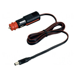 Alimentator auto DC 5.5/2.1 mufă 8A negru 2m | Electronic-mag.ro | Componente Electronice