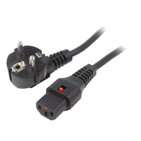 Cablu Alimentare Negru 3m CEE 7/7 la IEC C13 | Electronic-mag.ro | Componente Electronice