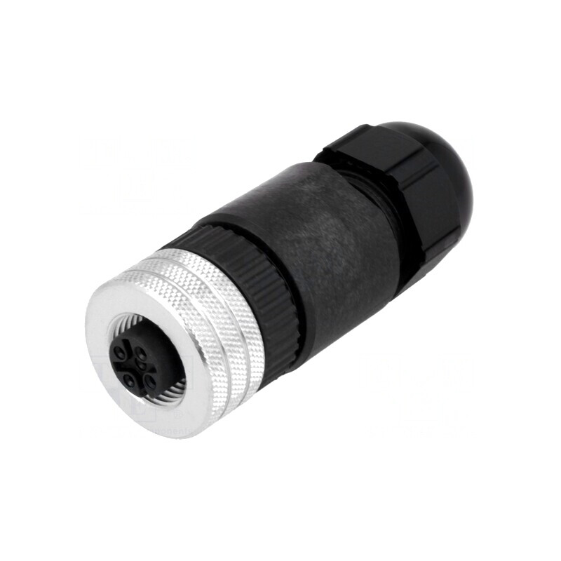 Mufă M12 4P Mamă IP67 pe Cablu | Electronic-mag.ro | Componente Electronice