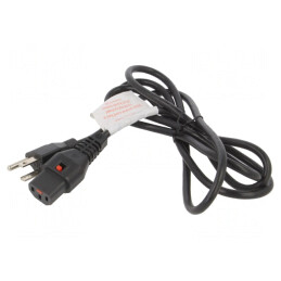 Cablu Alimentare IEC C13 la NEMA 5-15, 1.83m, Negru, 10A 125V | Electronic-mag.ro | Componente Electronice