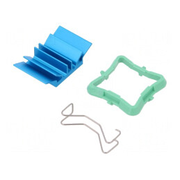 Radiator Extrudat BGA Albastru 19x19mm | Electronic-mag.ro | Componente Electronice