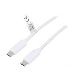 Cablu USB 3.2 USB-C Alb 1m 10Gbps 100W