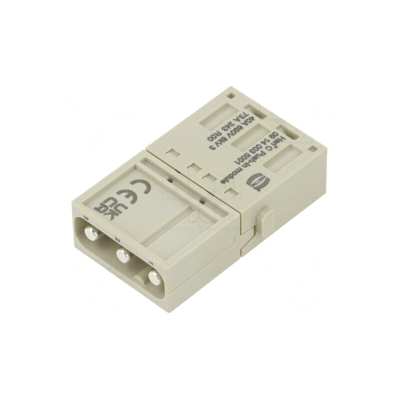 Conector HDC Han-Modular 3 PIN 40A 690V | Electronic-mag.ro | Componente Electronice