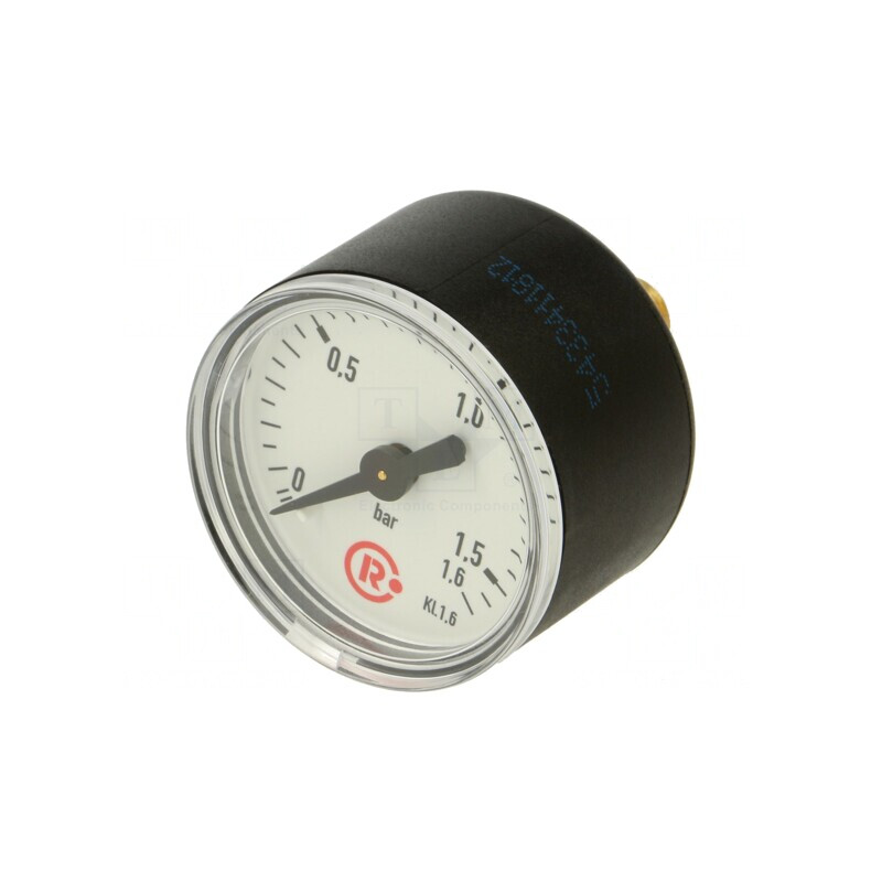 Manometru 0-1.6 bar 40mm Lichide și Gaze Inerte | Electronic-mag.ro | Componente Electronice