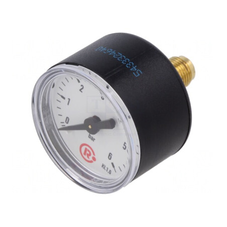 Manometru 0-6 bar 40mm Lichide și Gaze Inerte | Electronic-mag.ro | Componente Electronice